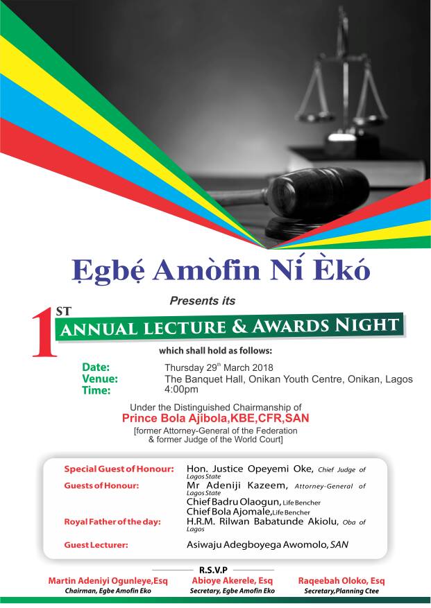 Egbé Amofin Ni Eko set to hold Maiden Annual Lecture and Award Night