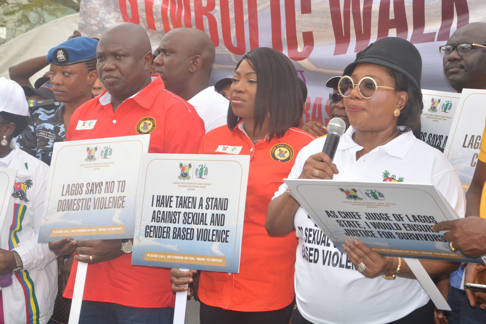 Gov Ambode, Chief Judge of Lagos and Others Walk Against Sexual And Gender Based Violence