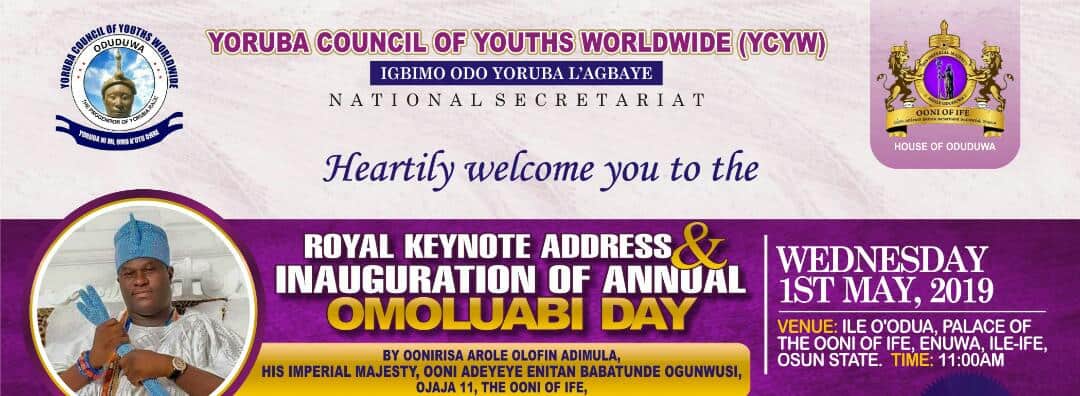 World Omoluabi Day: Ooni, YCYW announces Maiden Celebration in Ile-Ife