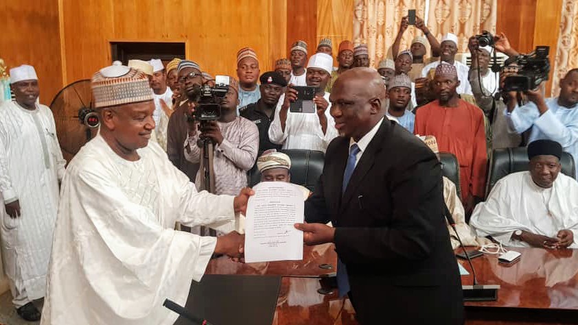 Gov. Bagudu swears in Justice Ambursa as Kebbi Chief Judge, House of Assembly sets Records Straight