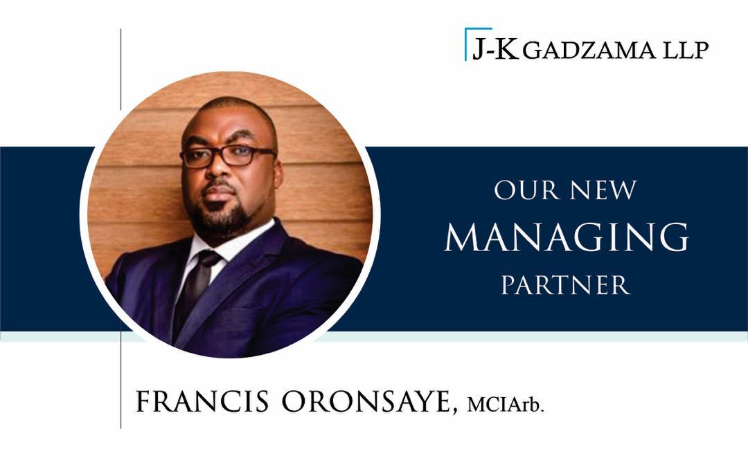 J-K Gadzama LLP Appoints New Managing Partner and Partners