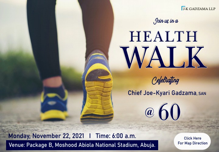 Gadzama’s Weeklong 60th Celebration Set to Commence with Health Walk