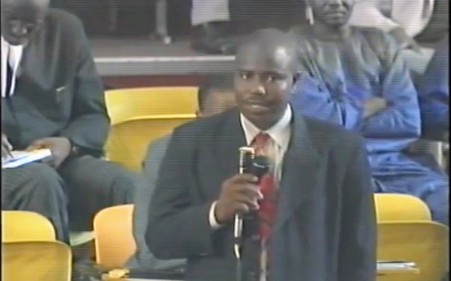 Throwback Photo of Governor Aminu Tambuwal as a Young Lawyer Appearing before Justice Chukwudifu Oputa Panel