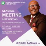 Friends of J-K Gadzama, SAN to Sponsor NBA Ikeja Branch Monthly Meeting, June 6, 2022