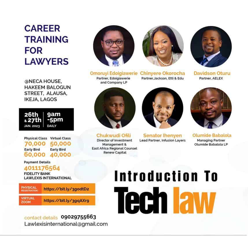 [REGISTER] Introduction to Tech Law Training for Lawyers | 26th & 27th January, 2023 